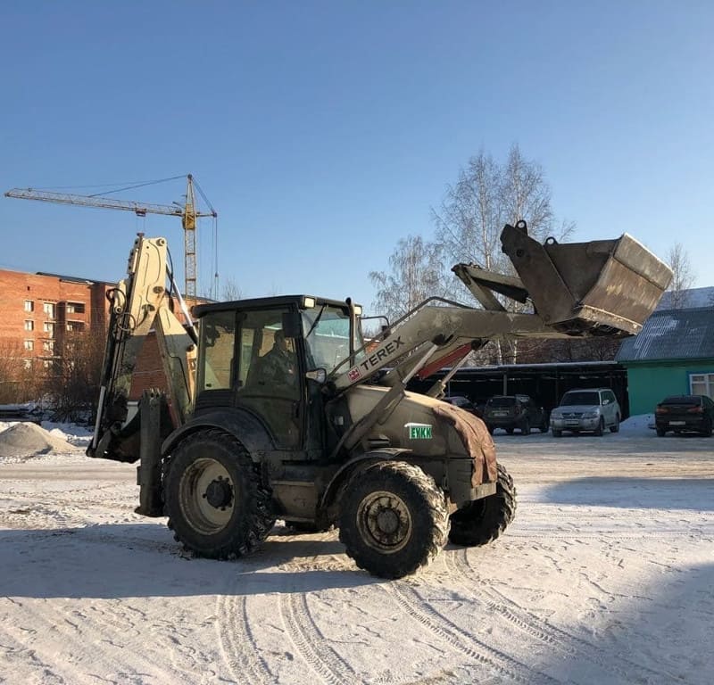 Terex 860 (колесный дизельный фронтальный погрузчик-экскаватор-универсальная самоходная спецмашина на базе трактора, дополнительное оборудование гидравлическим молотом, буром, взрывным клыком, вибрационной трамбовкой, двухчелюстным ковшом, вилами, ковшом