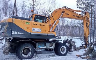 Hyundai 210w-9s (колесный дизельный экскаватор)