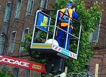 Рабочий люльки и работы на высоте!